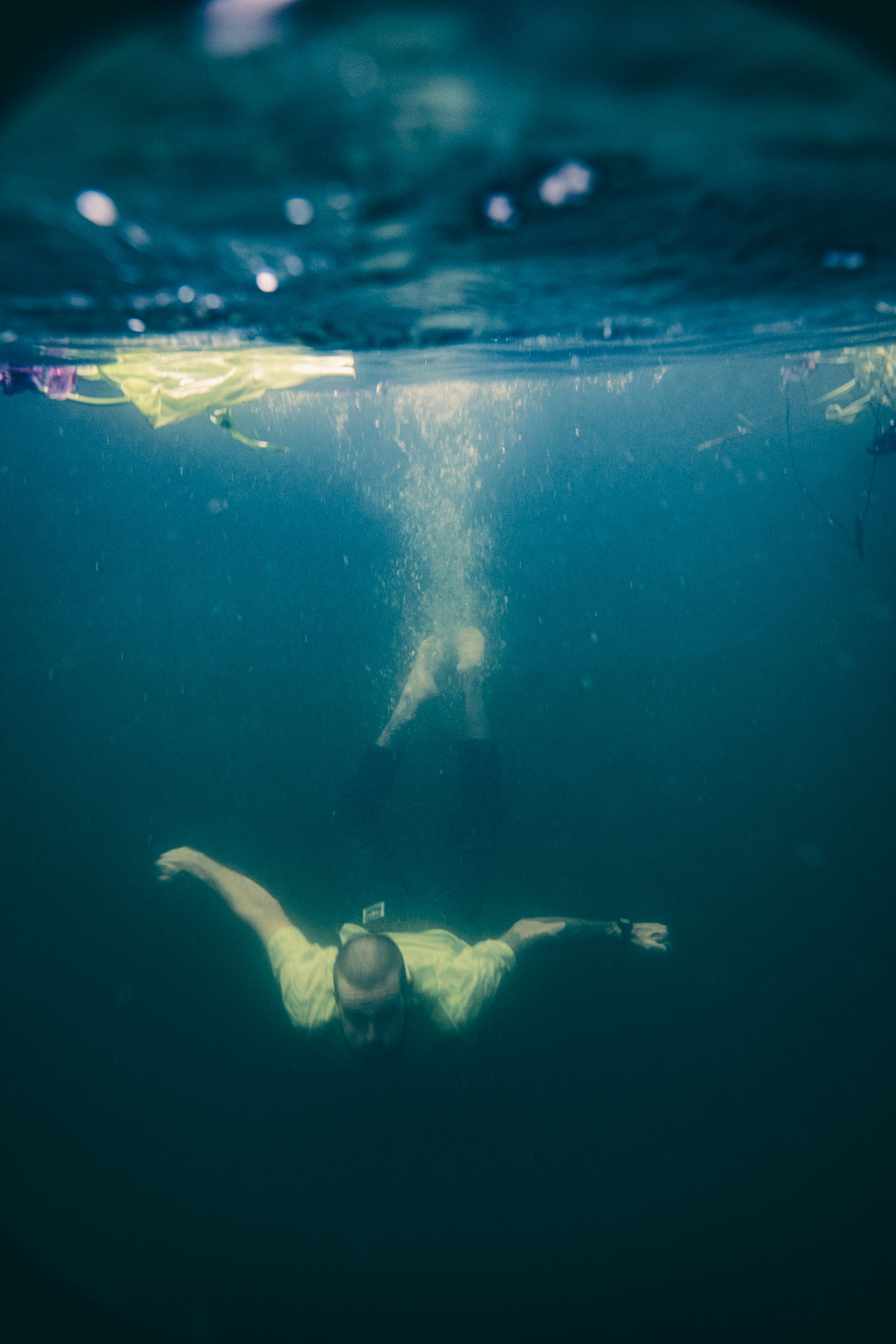 Matty Buxton diving into the water